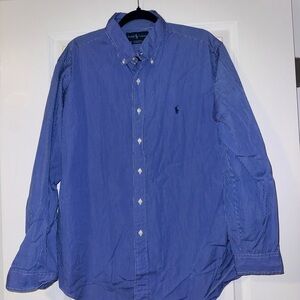 Polo by Ralph Lauren Blue Men's Dress Shirt - 34/34
